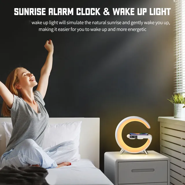 Shinmax Wake Up Light Despertador Luz con Bluetooth LED