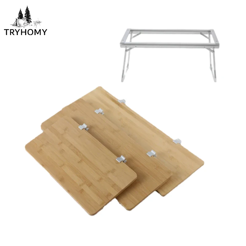 Tryhomy Camping IGT Table Extension Plate Portable Bamboo Board IGT Table Top For Picnic Dining Outdoor Kitchen Supplier