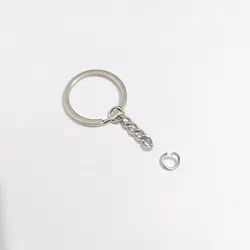Set of Silver Metal Keychain Rings - 20PCS (STYLE 2)