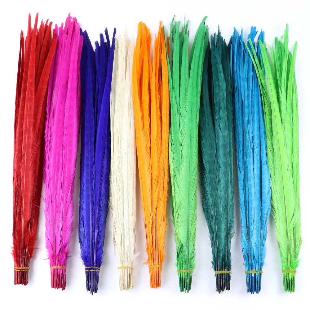 

Wholesale Natural Pheasant Tail Feathers 40-45cm Long Chicken Feather Party Costume Hat Headdress Decoration Plume 50/100/200PCS