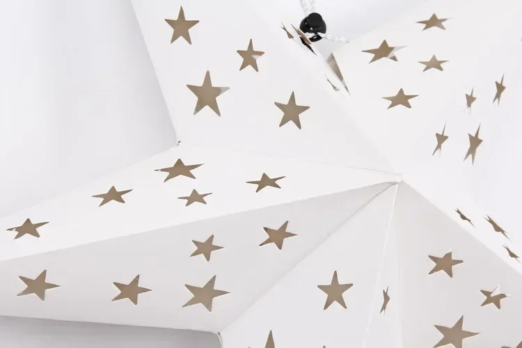 Christmas Star Decoration Three-dimensional Laser Five-pointed Paper Five-star Pendant Christmas Decorations Home Decor