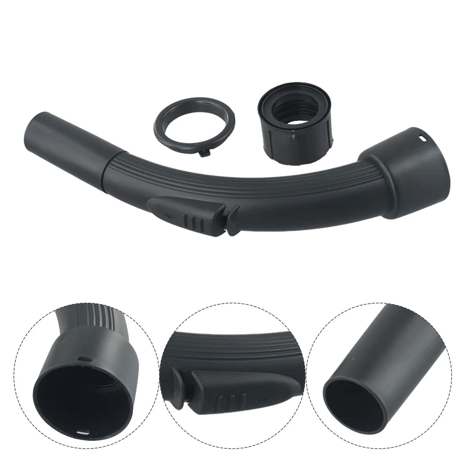Description Picture 3 of itemNozzle Bent Pipe Black Spare Vacuum Cleaner Wand Bent Handle Bend Hose End For Hoover 32mm Home Cleaning Replacement Parts
