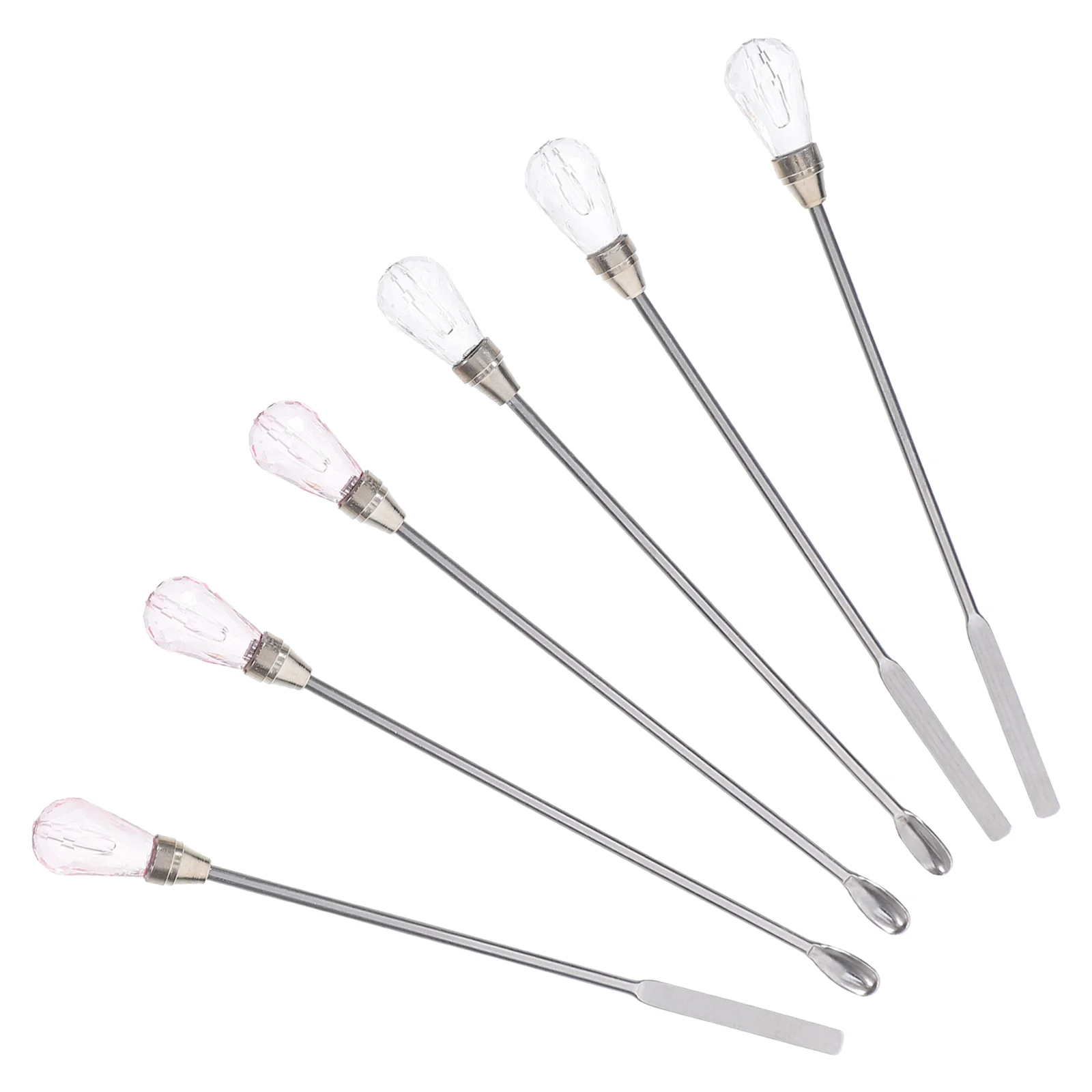 6 Pcs Wax Stirring Stick Stirrers Seal Spoon Mixing Sticks Metal for Waxing Paddles