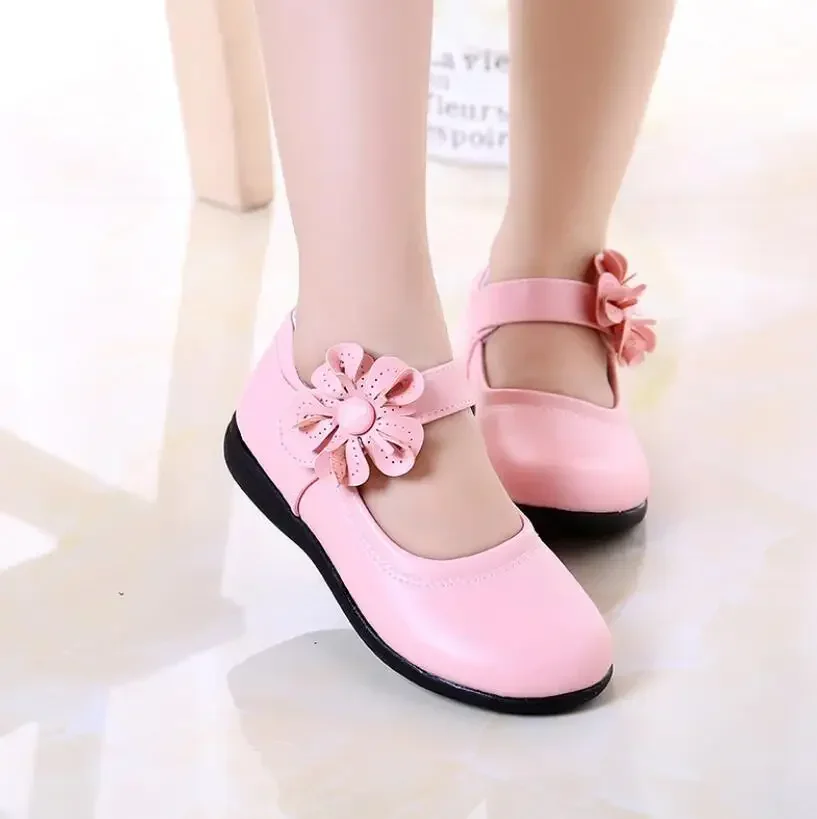 Girls Leather Shoes for Children Wedding Dress Princess School Shoes Kids Summer Bow-knot Black Student Sandals Korean Fashion leather shoes girls shoes girls sandals