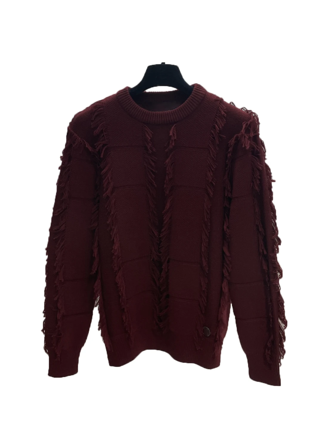

Knitted fringe sweater fashion casual personality versatile comfortable 2024 fall and winter new 1026