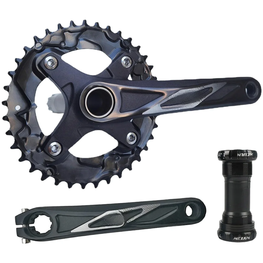 170mm 38T 알루미늄 합금 크랭크셋 (산악 자전거용) HOLLOWTECH 스타일 크랭크 암 스틸 체인링 7/12단 호환