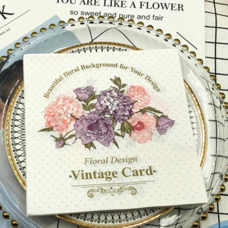 Colourful Printed Square Tissue Paper White Flower Tissue Paper Wedding Hotel Party Folded Facial Mouth Cloths 20pc