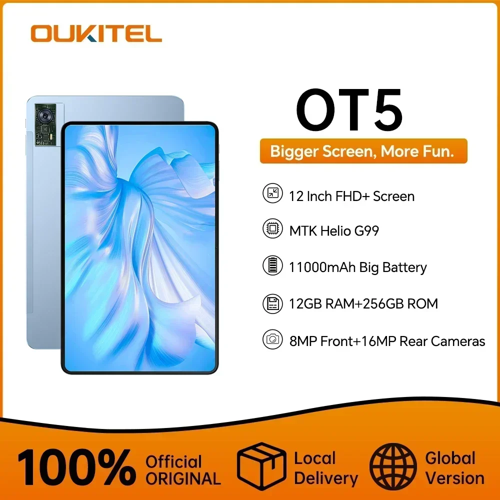 

[World Premiere] Oukitel OT5 Tablet 12" FHD+ 12GB+256GB 11000mAh Android 13 Tablets 16MP Camera MTK Helio G99 Tablet Pad