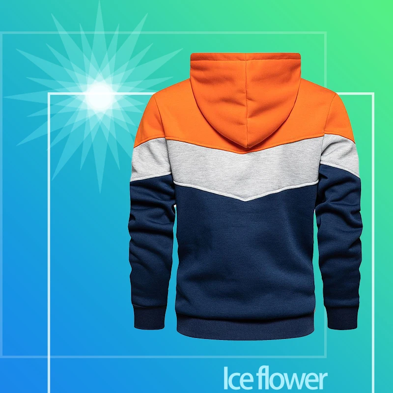 Fashion Casual Male Outfit Sportwear Loose Fit ClothesZipper Hoodies Autumn Winter Men's New Long Sleeve Hooded Sweatshirt