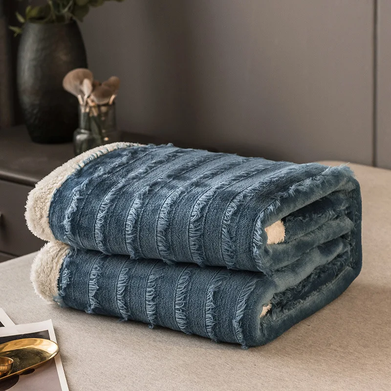 

Velvet Blanket for Beds Winter Warm Fluffy Soft Flannel Bedspread on The Bed King Size Weighted Blanket Duvet Sofa Throw Blanket