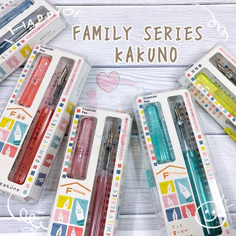 PILOT kakuno Fountain Pen Multi-Colors Dreamy/Smile Family Series 0.4~0.7mm Nib Writing Calligraphy Pen Student Gift
