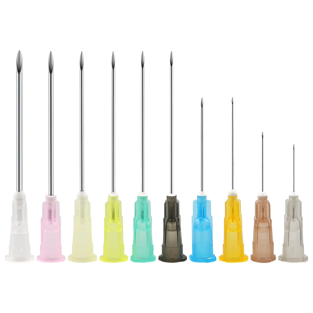 Pointed Injection Needle 50pcs Pointed Injection Needle Dispensing Needle With Transparent Cap Glue Tool Individually Packaged Syringe Accessories