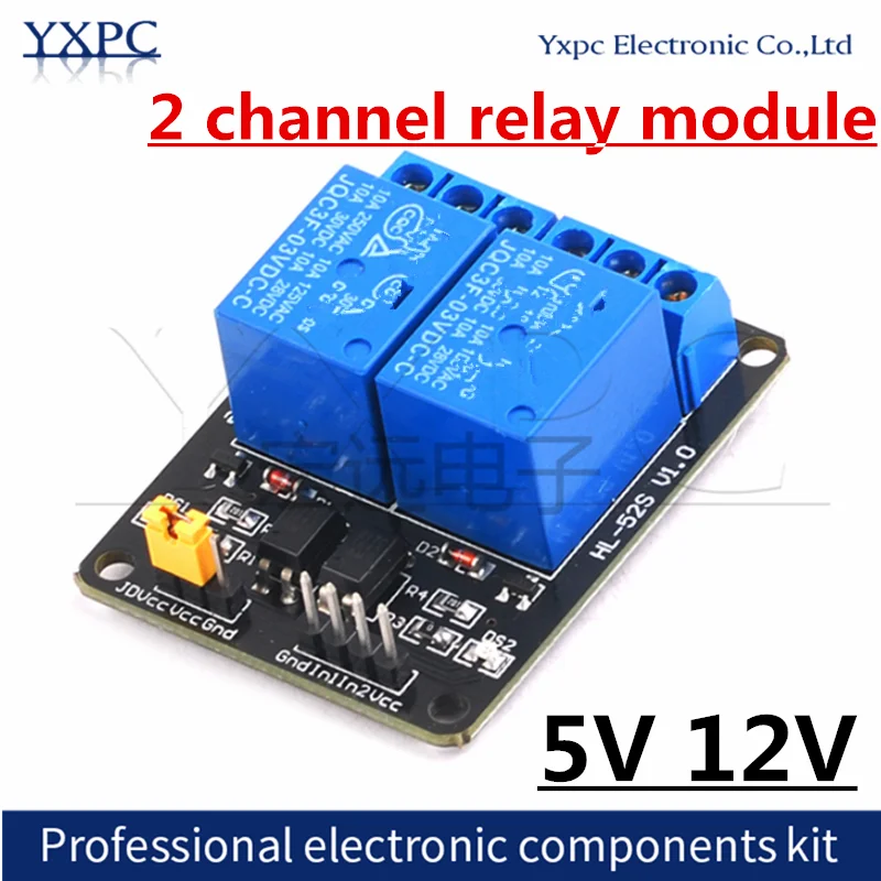 5v 12v low level trigger 2 way relay module for arduino 2 channel relay ...