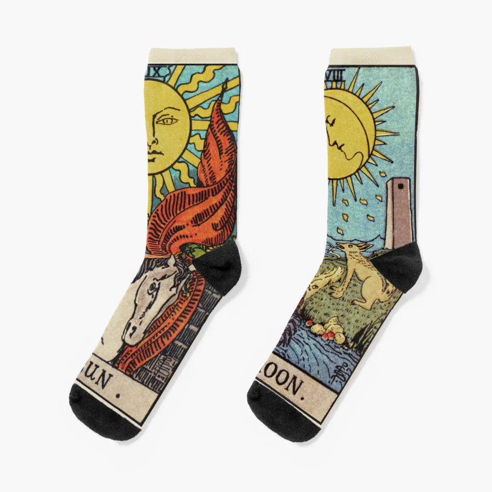 Moon & Sun Tarot | Colour Socks Women'S Funny Socks