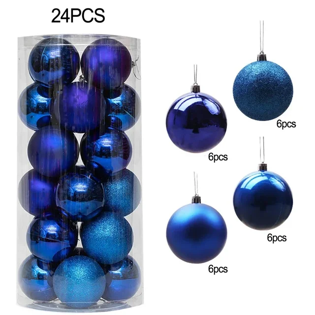 24pcs Small 3cm Christmas Baubles Balls for Tree Decoration 9