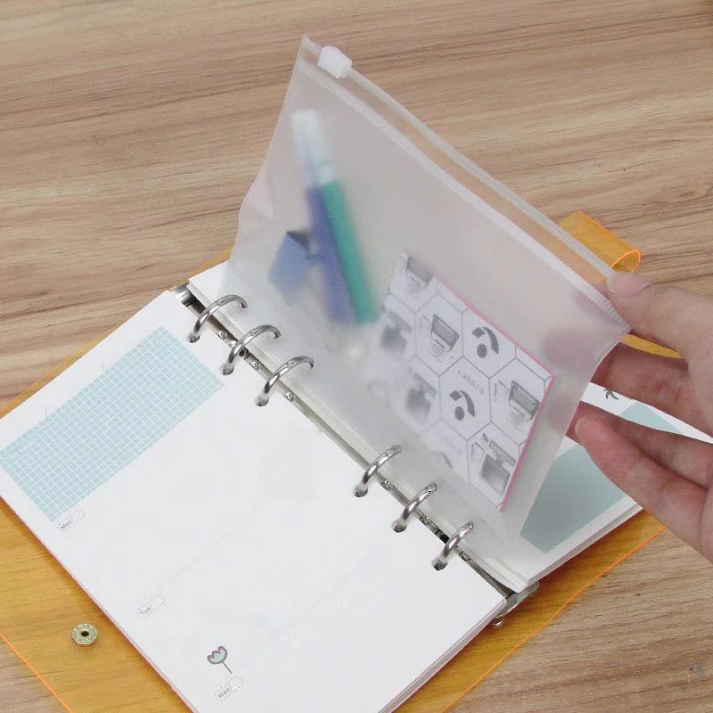 

3pcs/set A5 A6 A7 Loose-leaf Pocket File Holder Bag Pocket for Notebook DIY Document Bag Binder Page Pocket Binding Folder