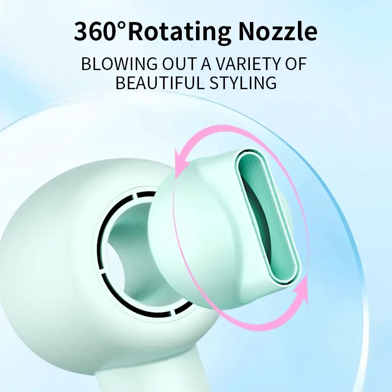 Professional leafless hair dryer negative ion hair care Quick Dry Home powerful hair dryers constant 200 million negative ion 5