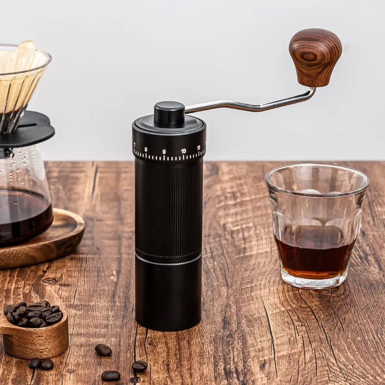 S96527d09376044e2bef00de6b295aaf7B Manual Coffee Grinder CNC Stainless Steel Espresso Hand Bar Accessories Tool Grain Grinders High Quality Portable Coffee Maker