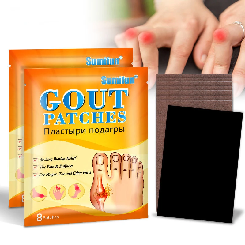 8Pcs Wormwood Pain Relief Patch Gout Treatment Finger Toe Bunion Pain Medical Plaster
