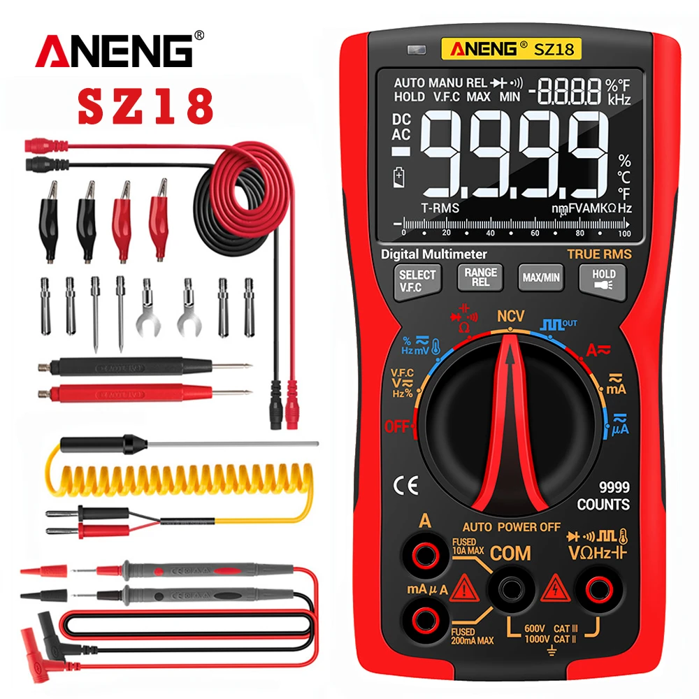ANENG AN8205C multímetro Digital polimetro tester profesional analog ANENG AN8205C multímetro Digital polimetro tester profesional analog
