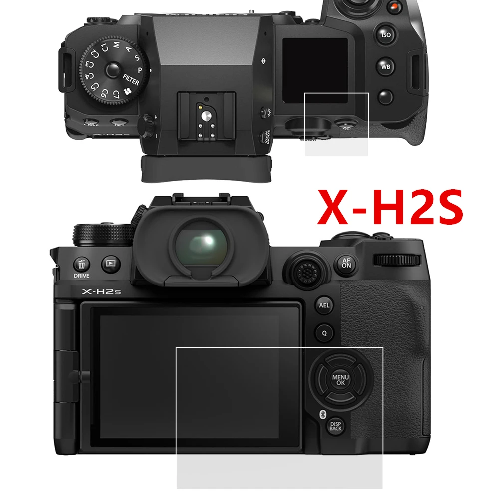 Self-adhesive Tempered Glass LCD Screen Protector Cover for Fujifilm Fuji XH2 X-H2S X-pro3 X-T4 X-E4 XPRO3 X100V XT4 XT5 Camera camera display protector