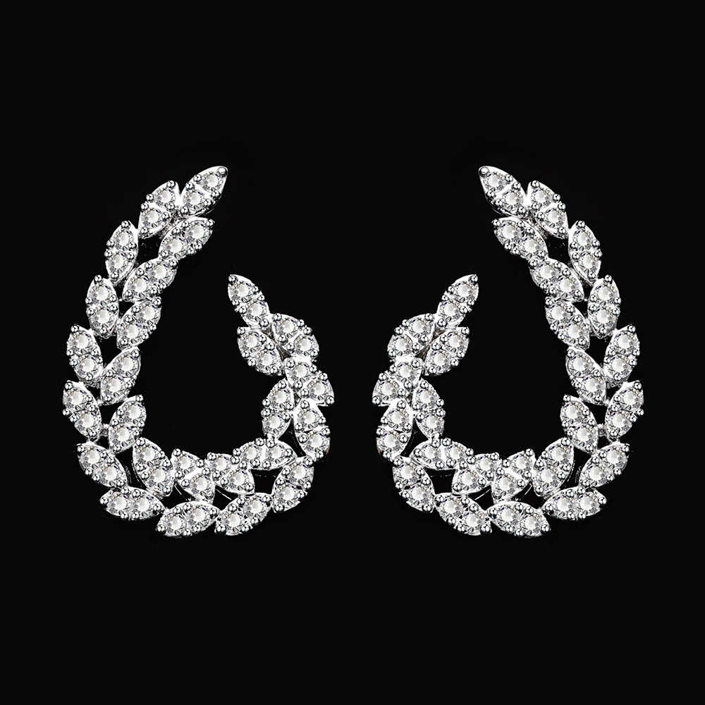 4 Pcs Super Luxury Cubic Zirconia Bridal Wedding Party Costume Nigerian Dubai Jewelry Set for Brides Accessories
