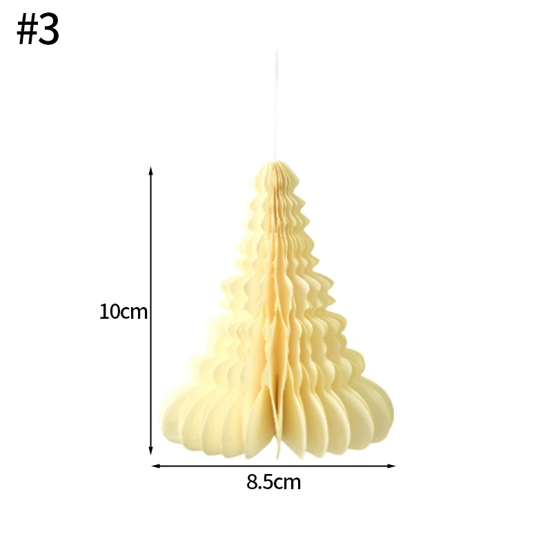 Bolas de nido de abeja para Navidad, colgantes de bolas de papel para árbol de Navidad, adornos para decorar el ambiente, suministros y accesorios