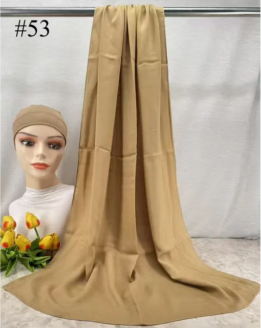 Mini Hijab Modal avec sous-bonnet – Ensemble Basique Extensible, Foulard Fin et Respirant, Protection Solaire, Voile 165*50cm
