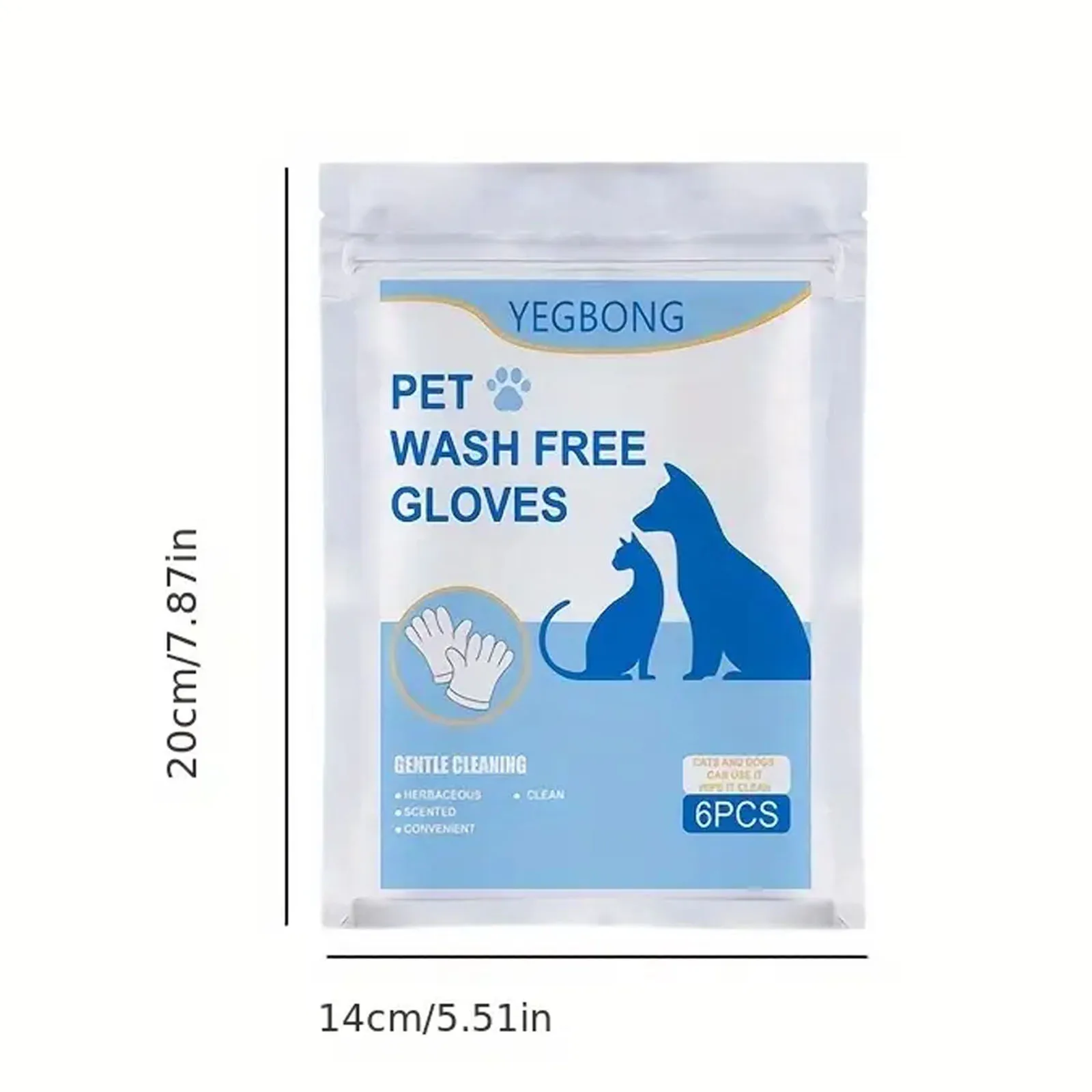 Pet Cleaning Gloves,All Breed Sizes,Hygienic Easy to Use, Convenient and Practical,with Effectively Remove Hair and Dirt for Pet
