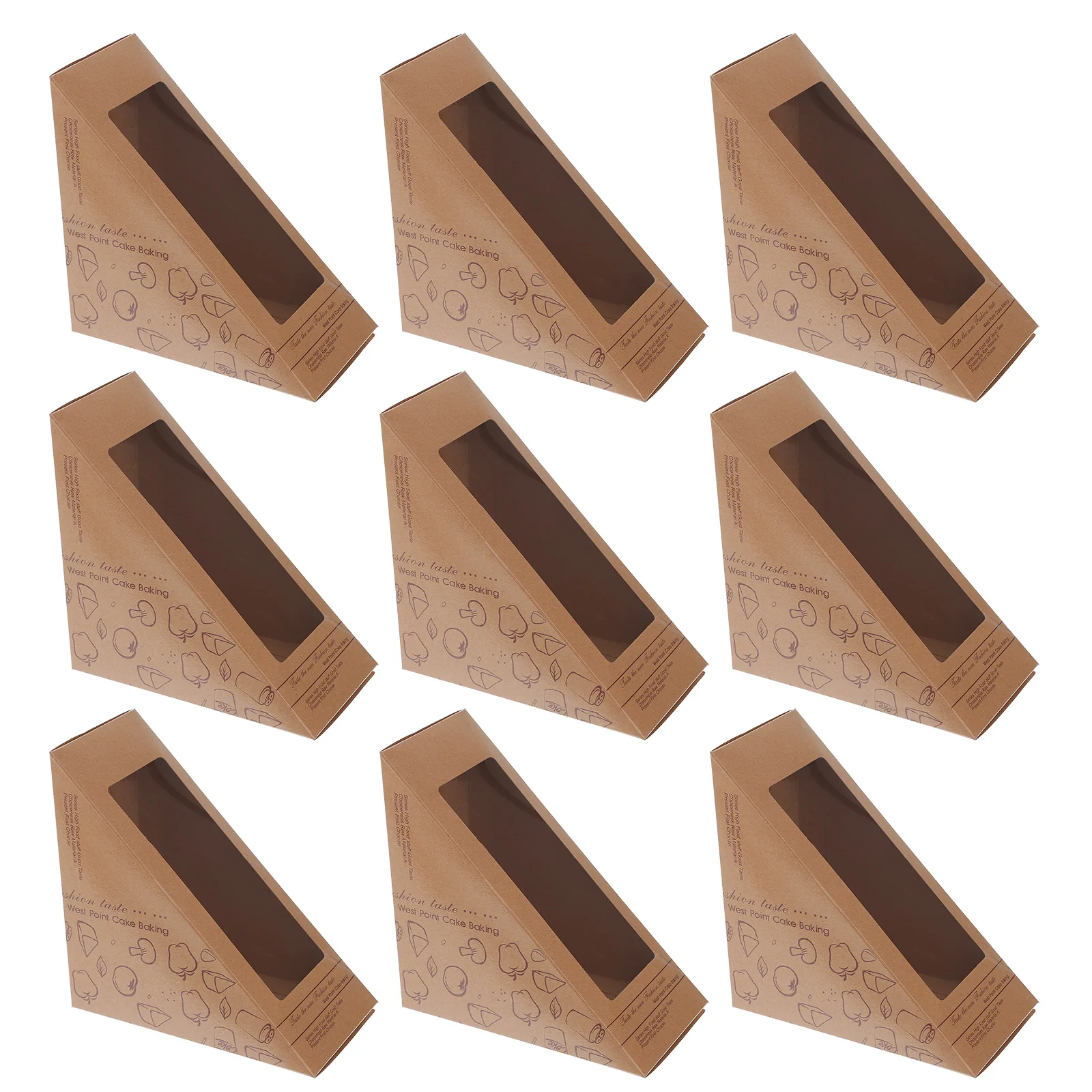 

100 Pcs Sandwich Box Cookie Cookies Boxes Take Out Food Container Wrapping Packing
