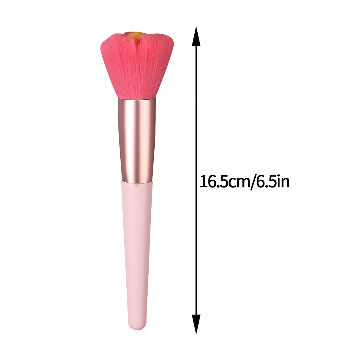 불규칙한 모양의 꽃 부드러운 나무 손잡이 메이크업 브러쉬, 파우더 브러쉬, 블러셔 브러쉬, 다목적 미용 도구 1개