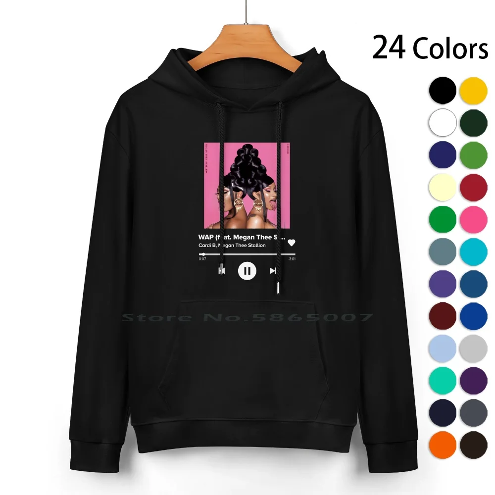 

Cardi B / Megan Thee Stallion Wap-Spotify Plaque Pure Cotton Hoodie Sweater 24 Colors Cardi B Megan Thee Stallion Wap Spotify