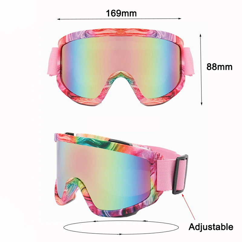 Anti-Fog Ski Goggles Motorcycle Goggles Winter Snowboard Skiing Glasses Outdoor Sport Windproof Ski Mask Off Road Goggles Helmet images - 6