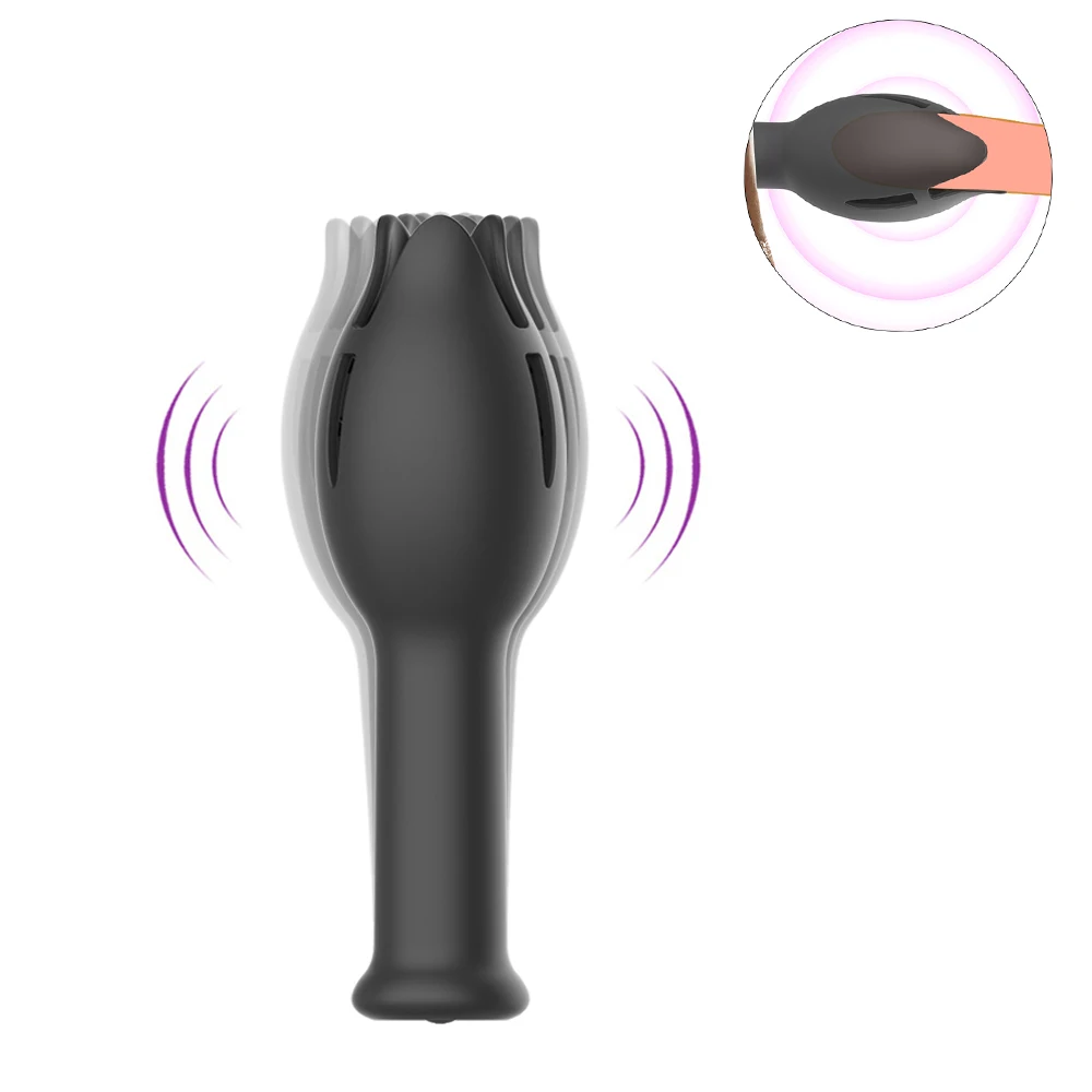 

10 Speeds Male Masturbator Vibration Silicone Masturbate Cup Sex Toys for Men Delay Ejaculation Trainer Glans Massage Stimulator