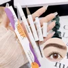 Waterproof Double-headed Liquid Eyebrow Pencil Long Lasting Easy To Color Dye Brow Cream 2 in1 Lying Silkworm Eyeliner Cosmetics 4