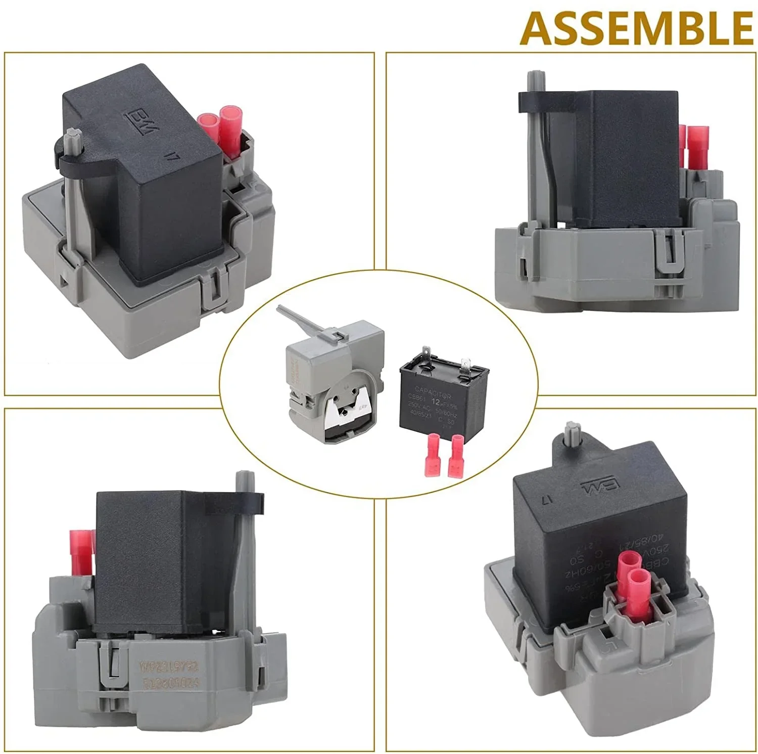 2pcs/set WP2319792 TSD2 Relay Start Device W10662129 Freezer