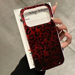 Cover per telefono in TPU leopardato rosso vintage