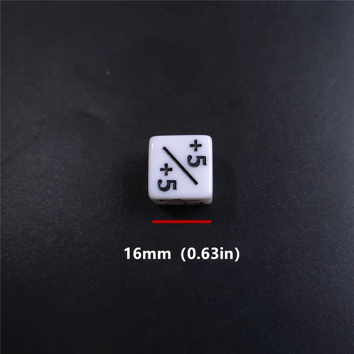 새로운 10개/세트 1.6cm 주사위 +1/+1&-1/-1 연산 검정색과 흰색 교육용 덧셈과 뺄셈 컬러 수학 주사위