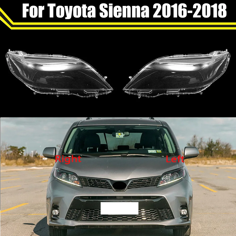 

Car Transparent Headlight Shell Lamp Shade Headlamp Lens Caps Cover Lampshade Housing Case For Toyota Sienna 2016 2017 2018