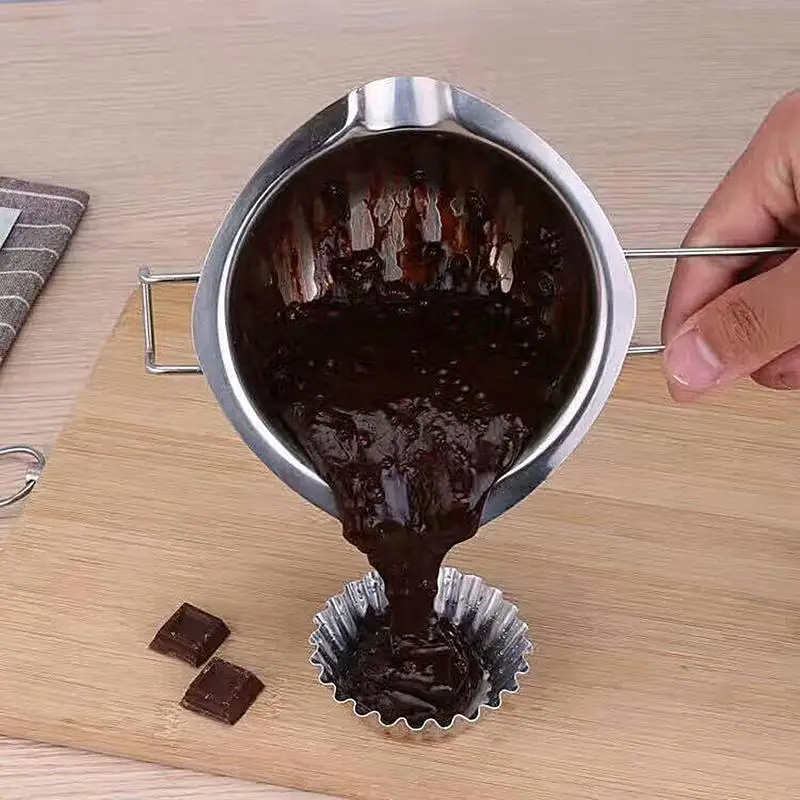 Stainless Steel Candle Wax Melting Boiler Pot with Heat Resistant Handle for Melting Chocolate Candy and Candle Making Supplies
