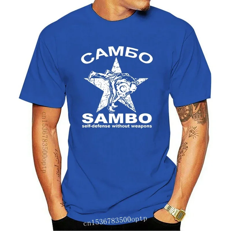Фото Новинка 2021, горячая Распродажа Sambo, Спортивная футболка для самообороны, русианская черная графическая Мужская футболка №1