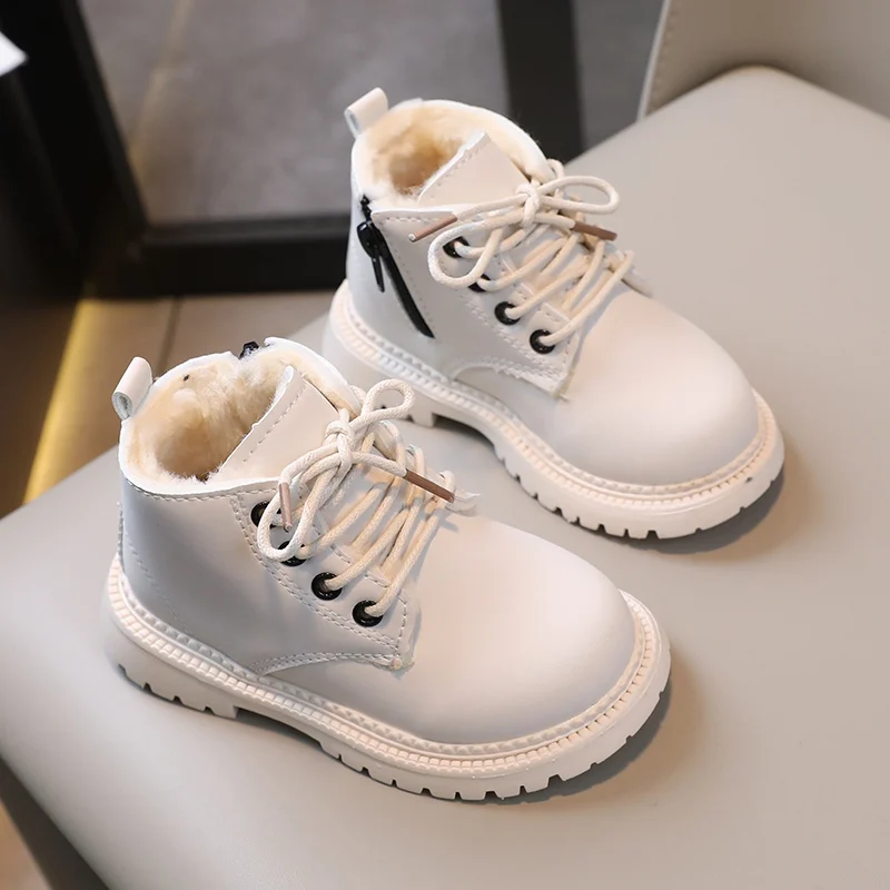 2025, neue Kinderschuhe, warme kurze Stiefel, geeignet für Jungen und Mädchen, rutschfest, bequem, einfaches seitliches Reißverschluss-Design für den Winter – Detail 10