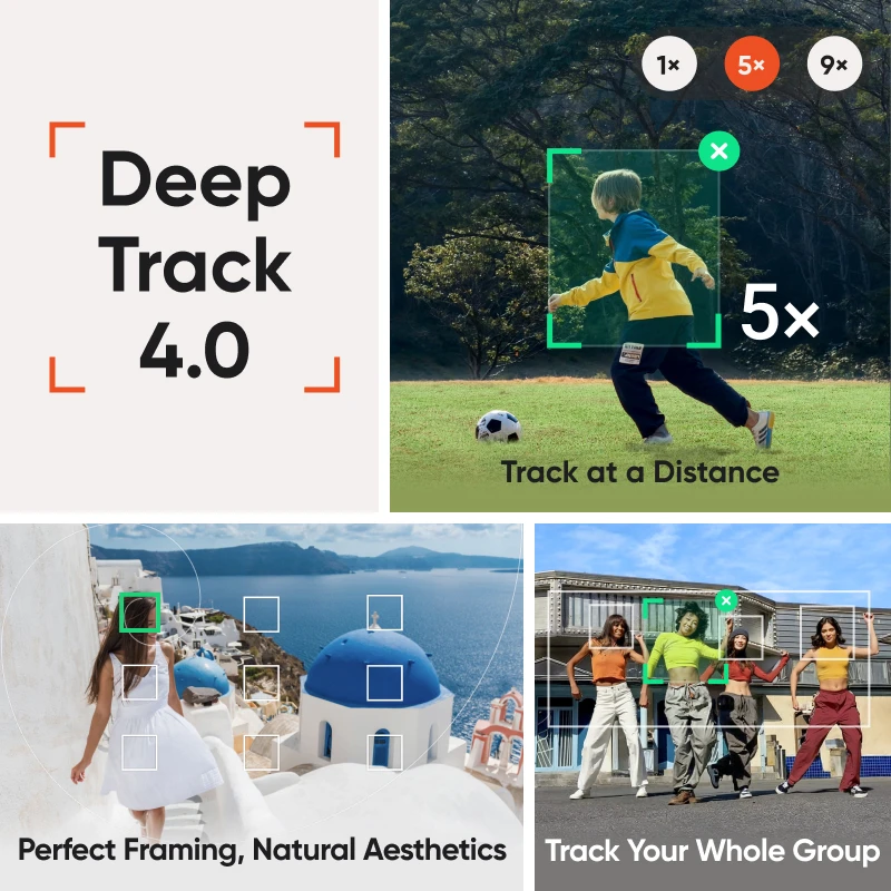Insta360 Flow 2 Pro-Foldable AI Phone Gimbal Multi-Person Tracking Track in 200+ Apps Apple DockKit