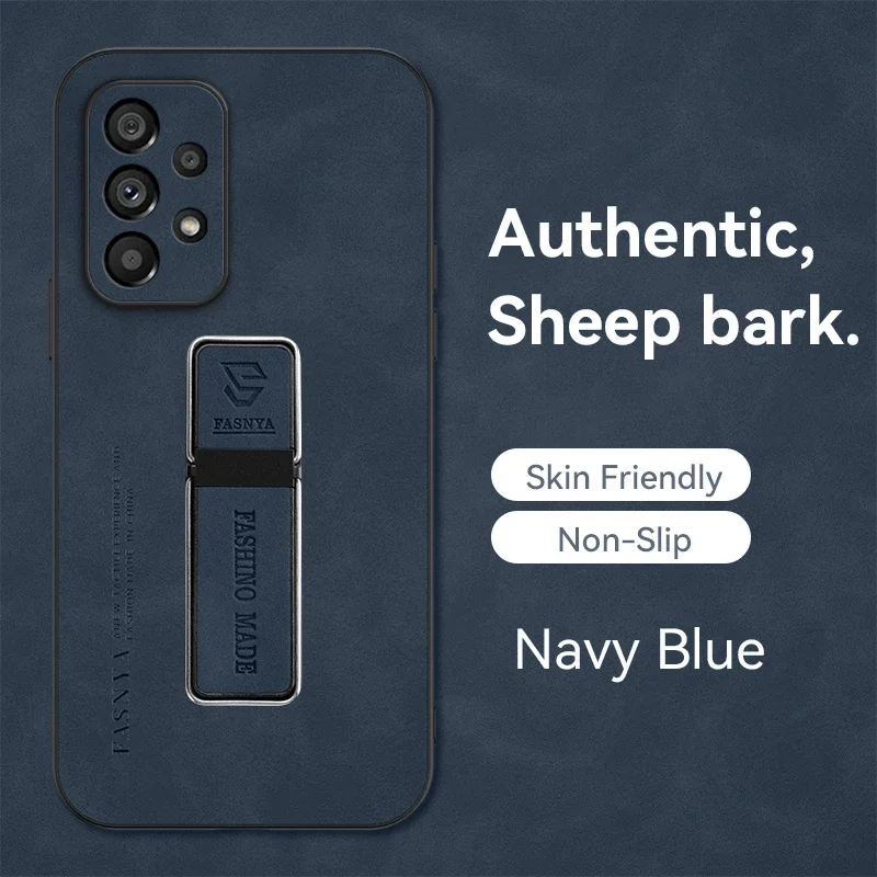 Leather Magnetic Holder Shockproof Phone Case - Premium Back Cover 5G