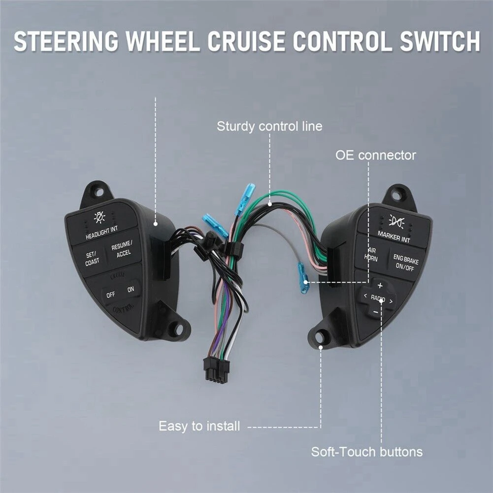 901-5101 2611199C91 Truck Steering Wheel Cruise Control Switch Radio Button for for International ProStar 2007- P266-5101-M7