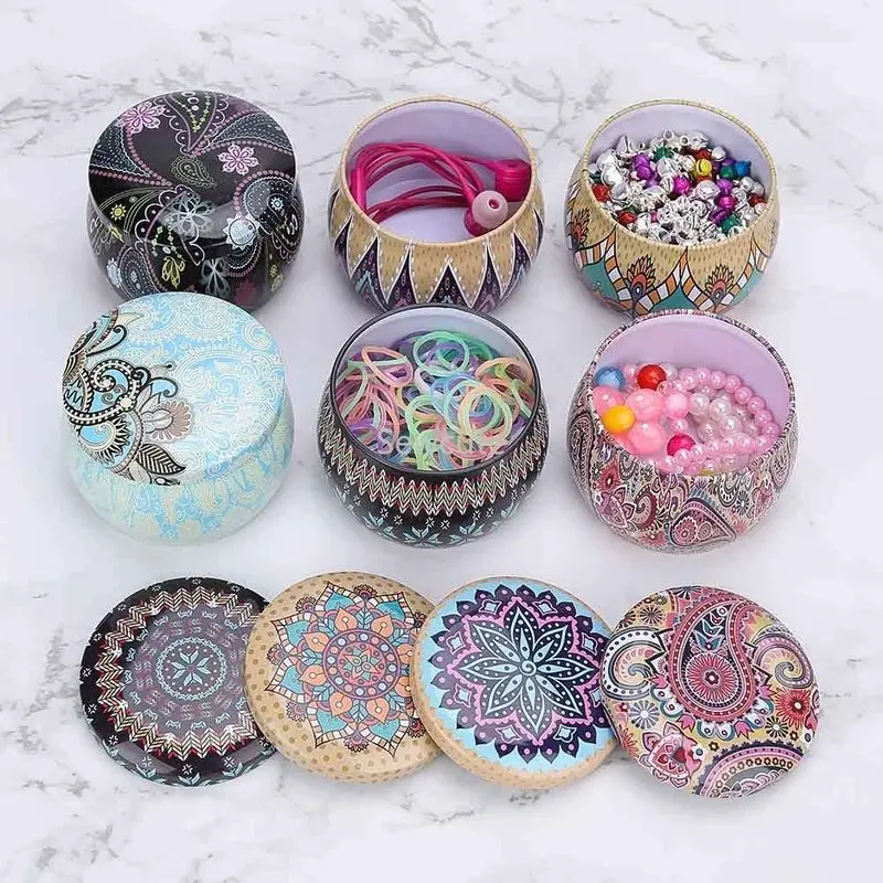 Versatile Candle Tin Jars Set for DIY Creations and Storage Solutions (6 Pieces)