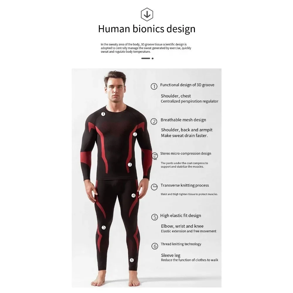 Autumn and Winter Ski Quick-drying Clothing Parent-child Suit Men and Women Gym Compression Set Cycling Sports Thermal Underwear