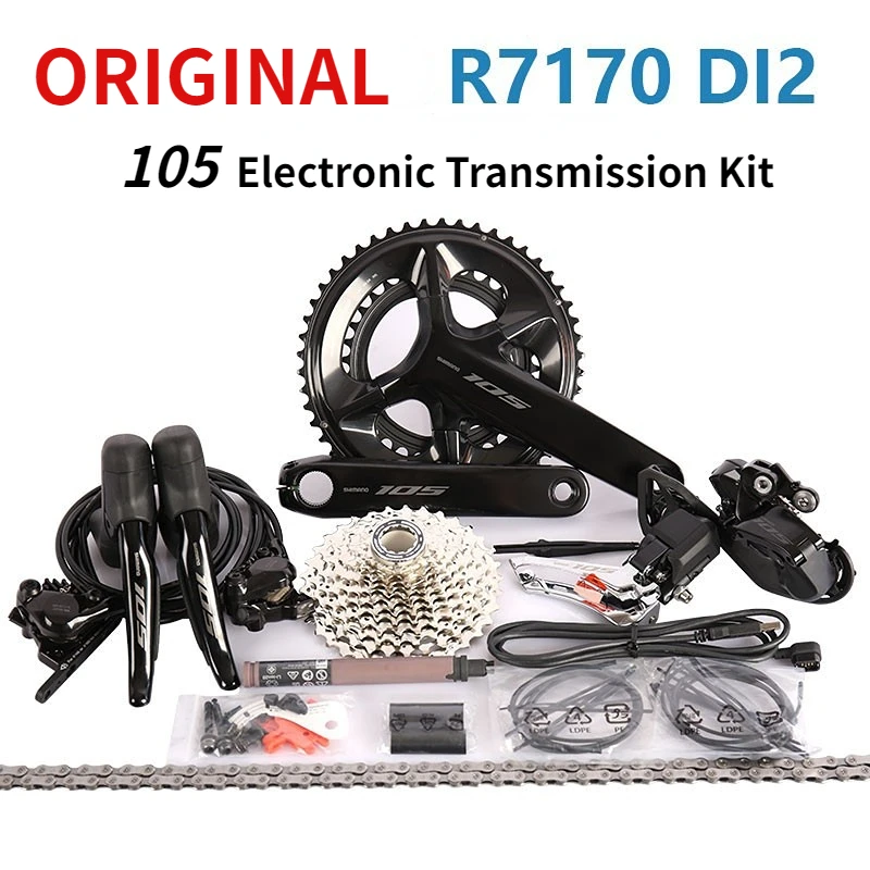 105 Di2 Electronic Groupset R7170 12s Brake Crankset R7150 Shifter Derailleur Chain Cassette For Road Bike