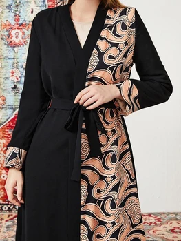 Elegant Floral Print Maxi Dress with Bell Sleeves and Waist Tie for Women Perfect for Any Occasion and Season 4