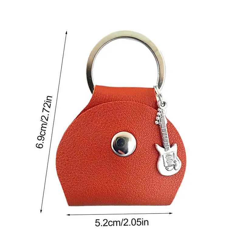 Guitar Picks Holder Case Guitar Picks Holder Keychain Pendant Small And Portable Plectrums Bag For School Concert Stage